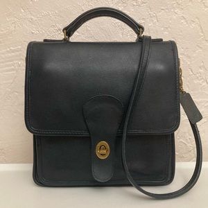 Vintage Coach 1980’s Station Bag No. 5130 Navy, Made in the USA
